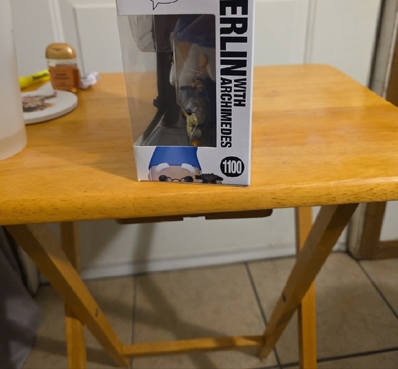 Funko Pop! Disney's Merlin and Archimedes in Blue and White - Picture 2 of 4